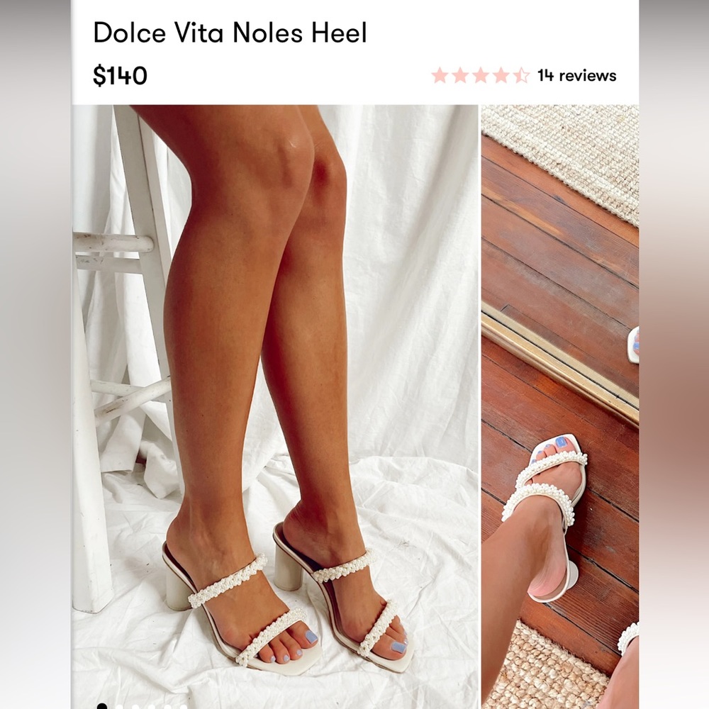 Dolce Vita Noles Pearl Block Bridal Heel